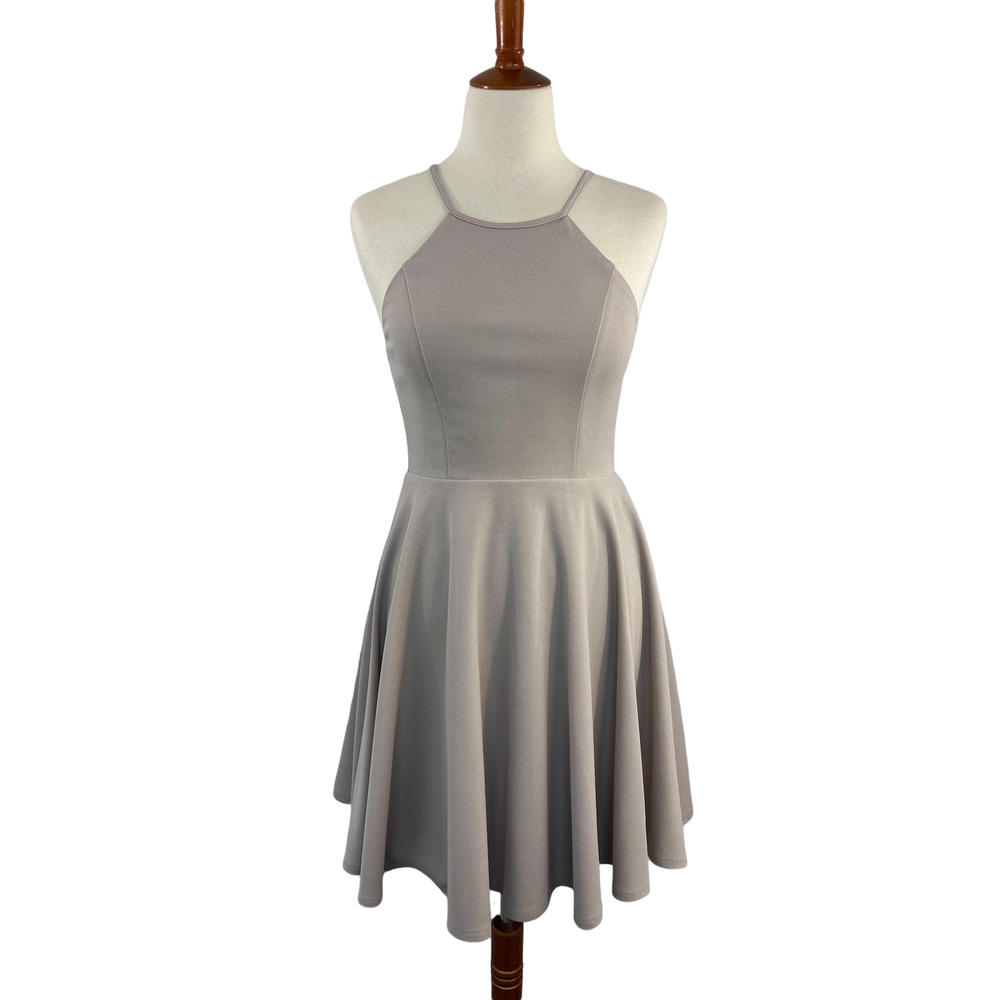 Lulu's Irresistible Charm Grey Midi Dress Size XS